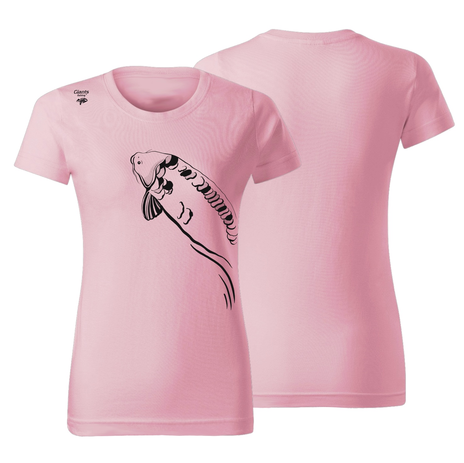 Giants fishing Tričko dámské růžové Plavající kapr