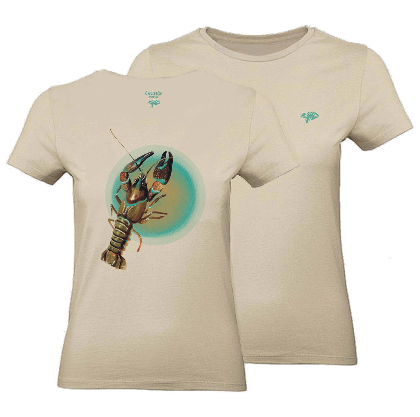 Giants fishing Tričko dámské béžové Rak